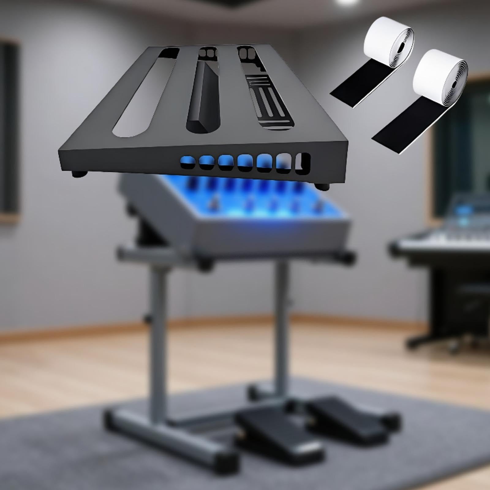 1 Pedaliera per Effetti Chitarra Elettrica Tavola Alluminio Leggera Accessori Pedali Compatibile con Diversi Modelli Adatta per Prove Studio Musicisti, S