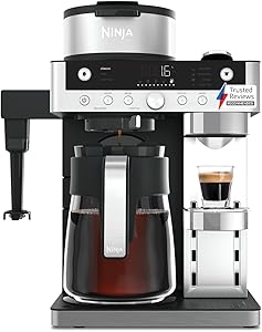 Ninja Prestige 2-in-1 Filter Coffee and Pod Capsule Machine with Built-in Milk Frother, Make Lattes, Iced Coffee and Flat …