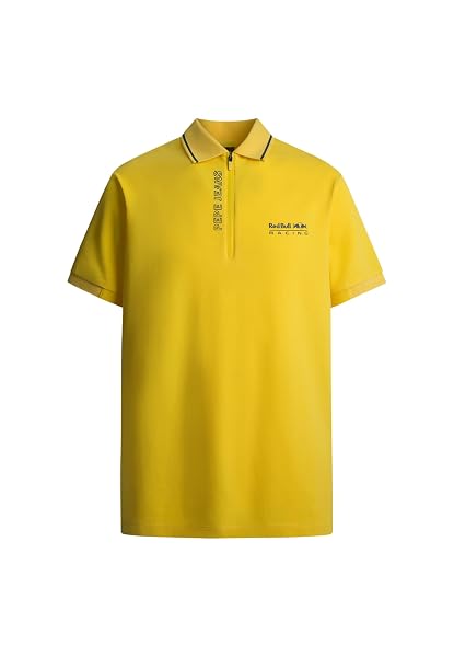 Red Bull Racing X Pepe Jeans RBR Sports Zip Placket Polo, Polo Uomo, Yellow (Yellow),