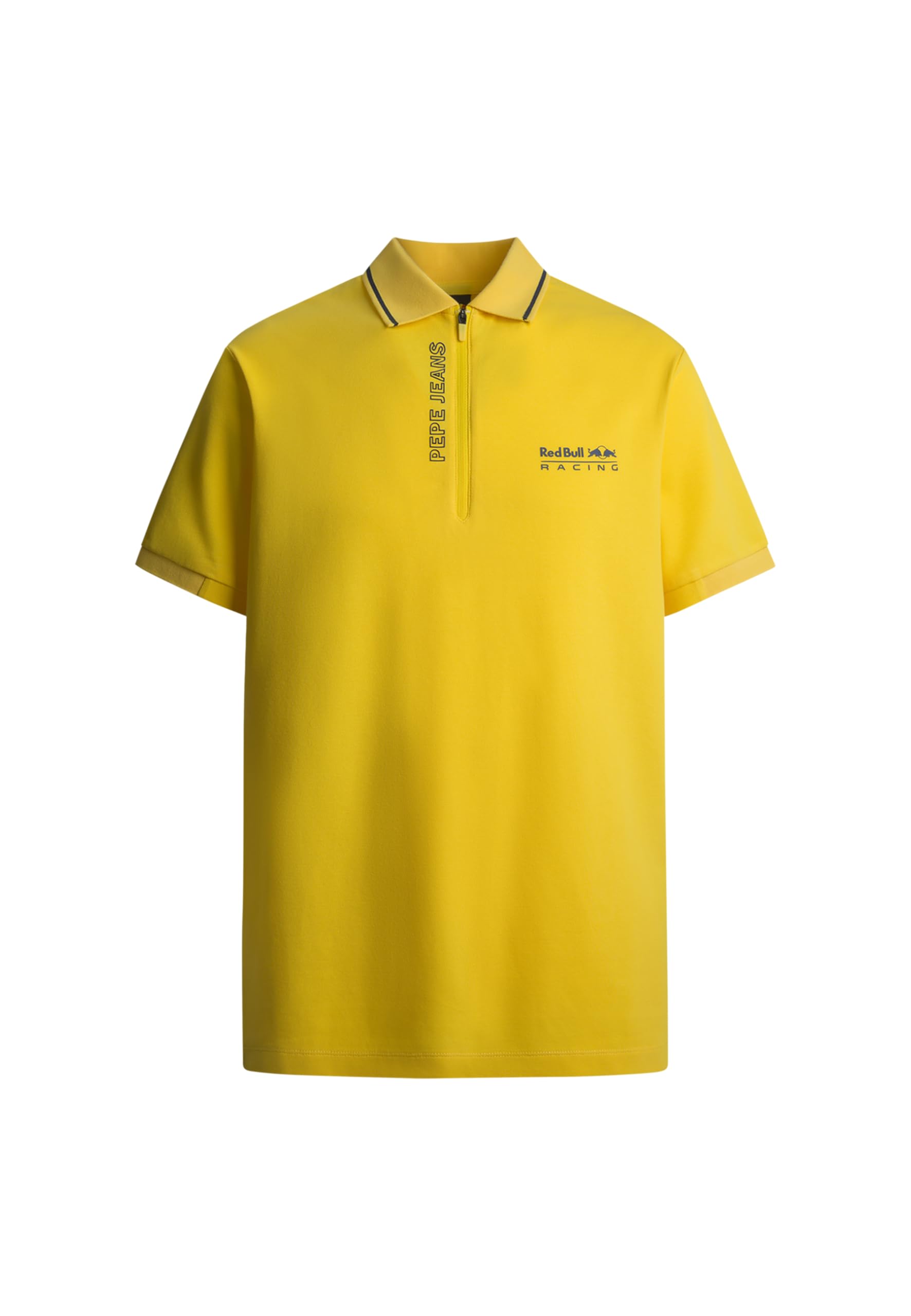 Red Bull Racing X Pepe Jeans Męska koszulka polo RBR Sports Zip Placket Polo, żółta (żółta), XS, Żółty (żółty), XS