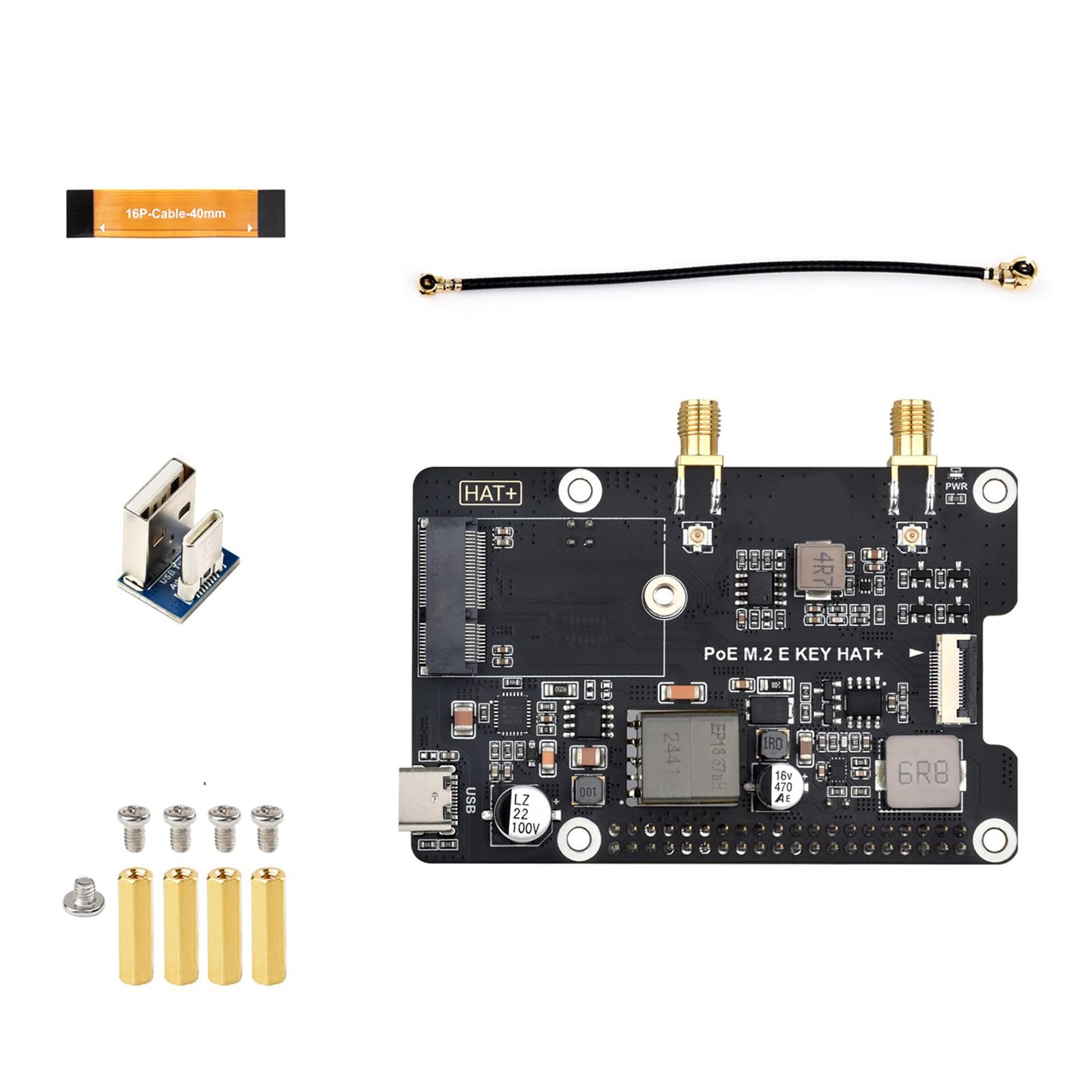 Placa adaptadora PCIe a E con función de alimentación a través de Ethernet E inalámbrica con interfaces de Antenas Módulo de Tarjeta de Red inalámbrica