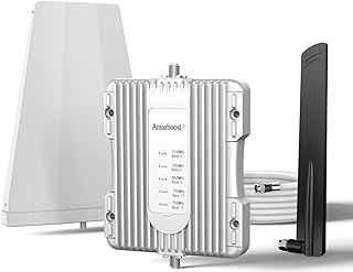 Cell Phone Booster for Home -Up to 2,500 sq ft,Cell Phone Signal Booster Kit,All U.S. Carriers -Compatible with Verizon,AT&T, T-Mobile, Sprint & More-5G 4G 3G LTE FCC Approved