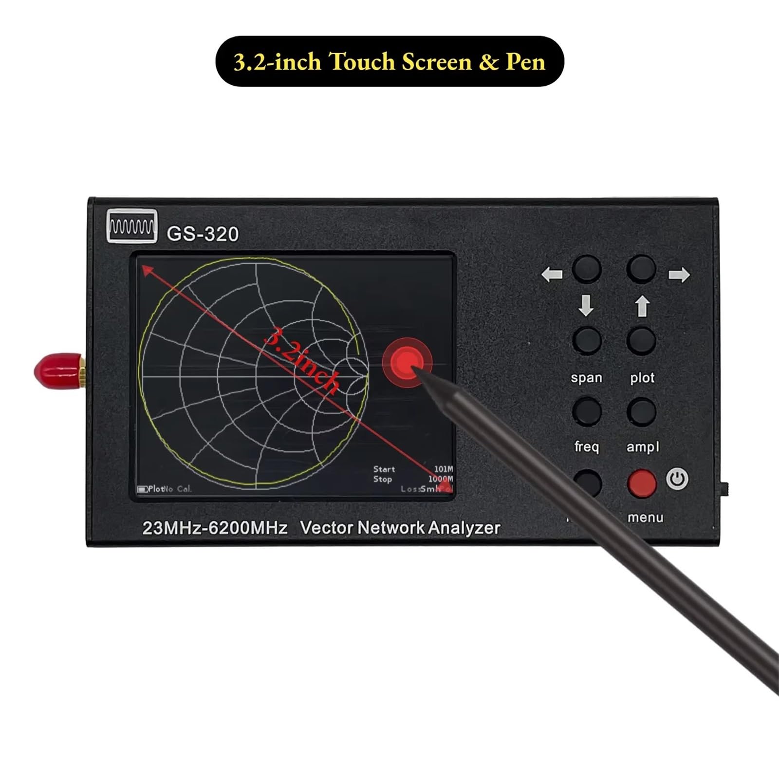 Analizator widma, GS320 Analizator sieci wektorowych 6 GHz HT6 Log Antena okresowa Pomiar napięcia Współczynnik fali stojącej 6-9 dB EMC Szerokopasmowy