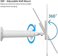 Vista 4 de Panel solar de 4 W compatible con cámara SimpliSafe para exteriores, incluye soporte de pared seguro, IP65 resistente a la intemperie, cable