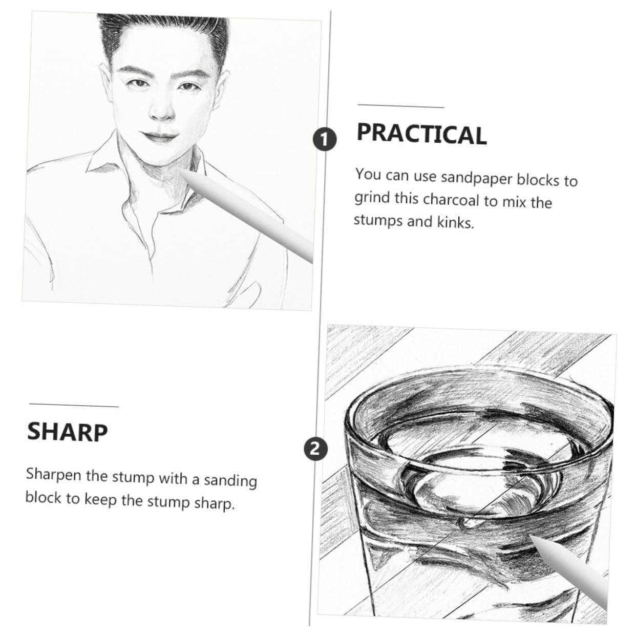 Beatifufu Sketching Drawing Kit Art Supplies Erasable Pencils Pencils Bulk Sandpaper Paper Painting Set Random