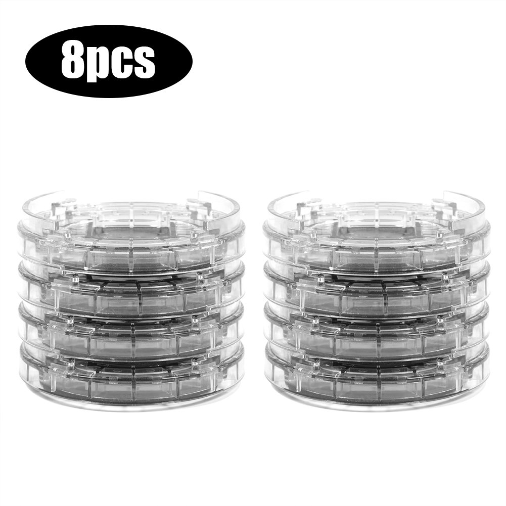 Adjustable Bed Risers Set of 8 Pieces Round Table Risers Stackable Furniture Risers For the Bed Sofa Chair Table Dresser (Transparent) 3.34 x 0.59 in