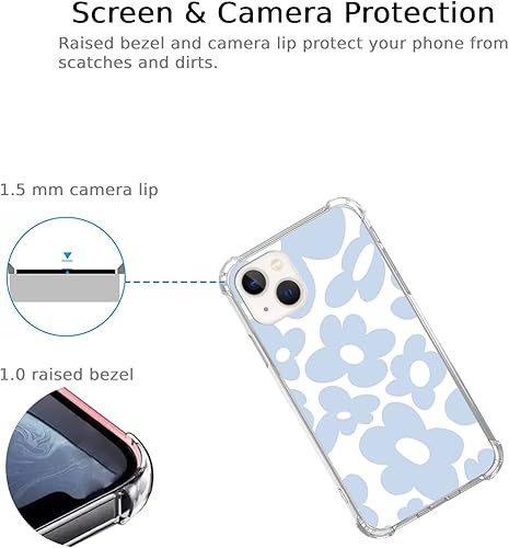 Miniatura 3 de Funda con diseño de flores retro de los años 70, compatible con iPhone 15, diseño de flores hippie para iPhone 15, para adolescentes, hombres y