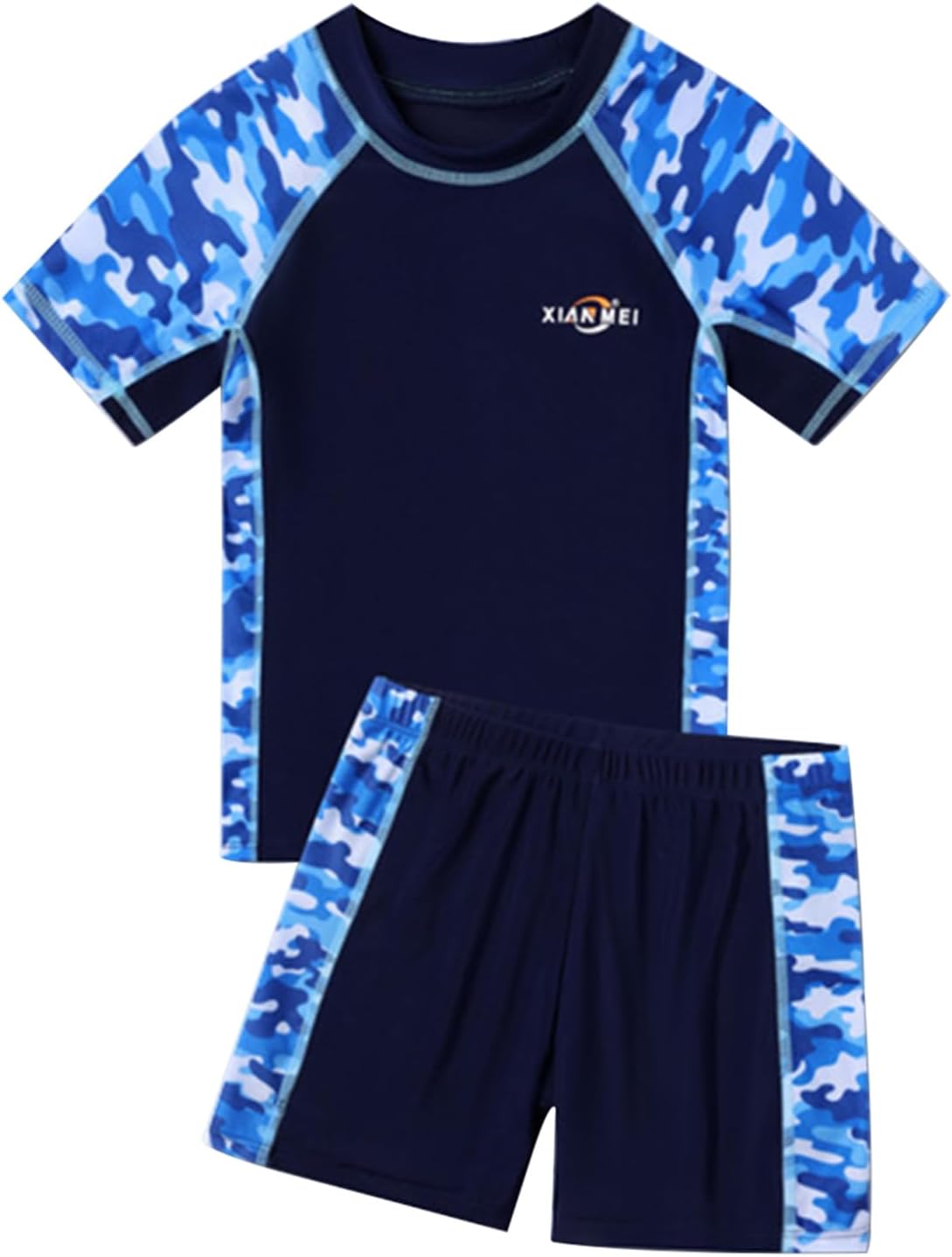 Choomomo Kids Boys Two Pieces Pool Beach Swimsuit Athletic Water Sports Swimwear Bathing Suit