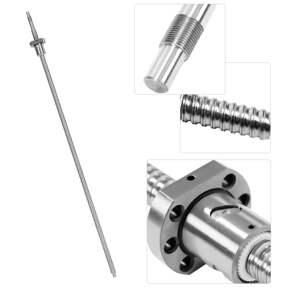 Vis à bille roulée, sans supports latéraux, écrou à bille roulé, roulement en acier et alliage d'aluminium pour machines-outils SFU1605 1000 mm