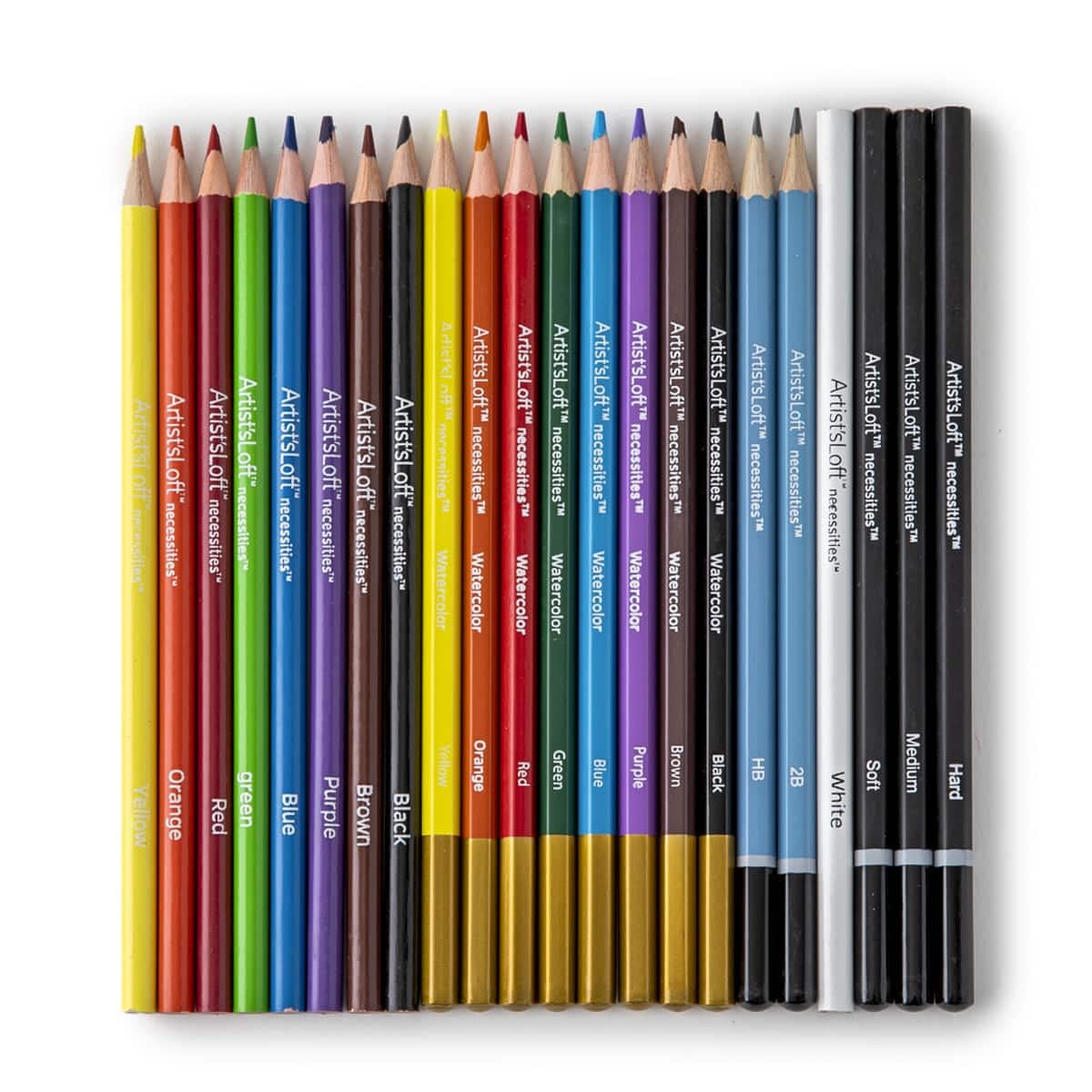 Artist's Loft 22 Assorted Colored Pencils Fundamentals - Use for Coloring, Drawing, Illustration, & Sketching - 1 Pack