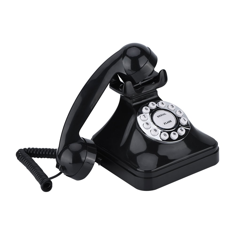 Téléphone rétro, téléphone fixe à l'ancienne, téléphone multifonction vintage en plastique, téléphone fixe à fil rétro, flash, nouvelle numérotation et réservation (fonctionnement à une lignoirne)