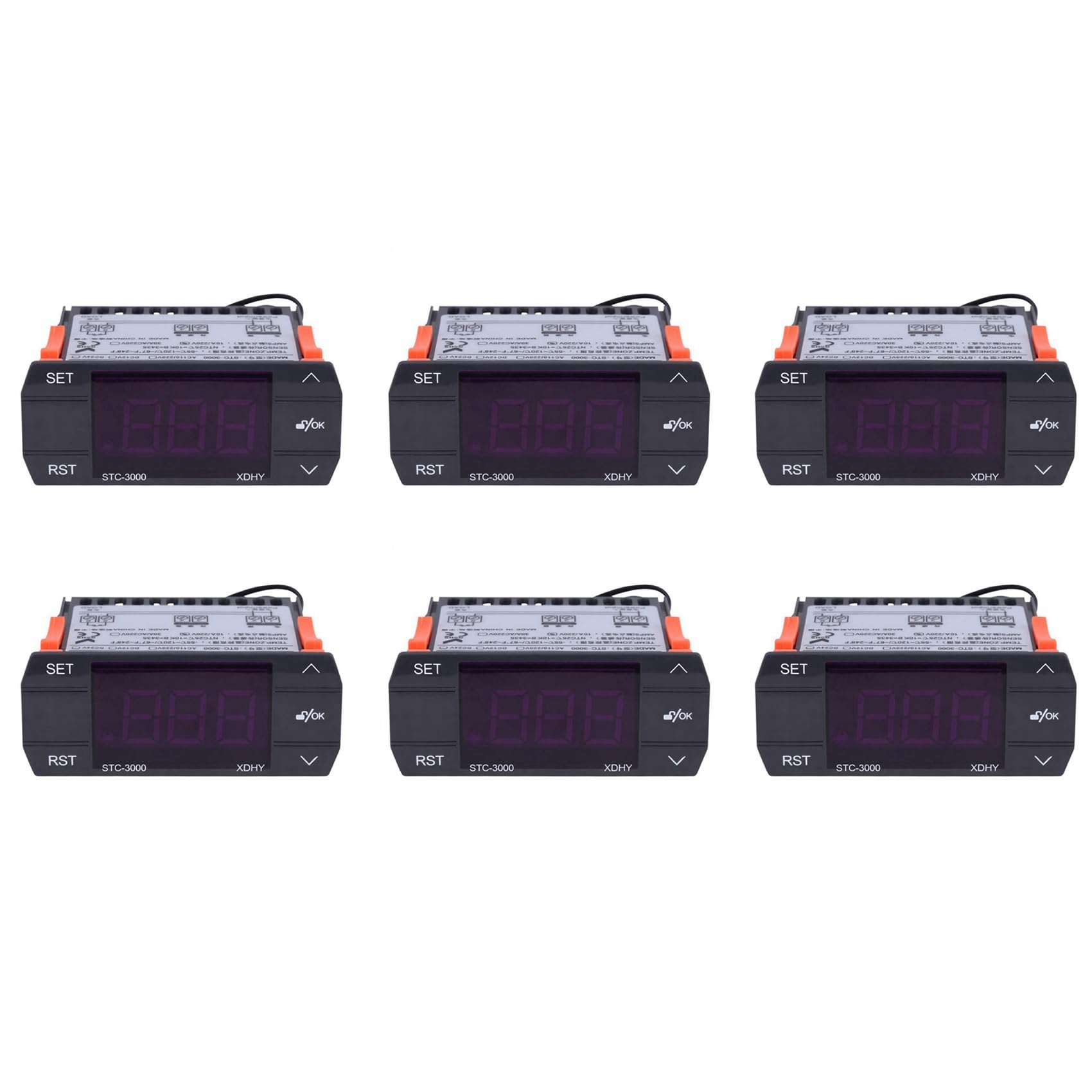 Ctrlzs 6X -3000 110V-220V 30A Press Digital Temperature Controller Thermostat With Sensor Controlling Tool