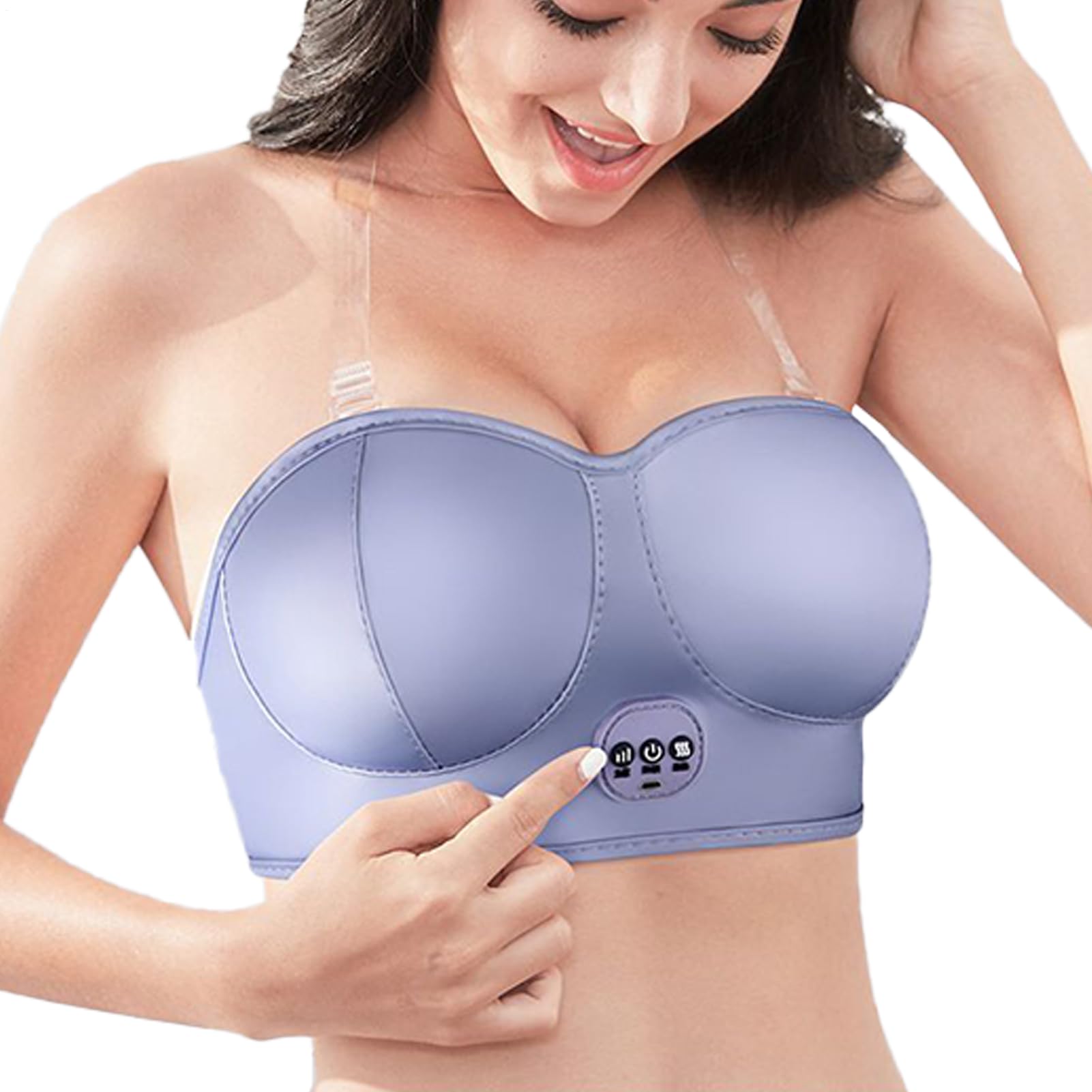 Masajeador Eléctrico De Pecho | Dispositivo De Masaje Para Busto Transpirable - Dispositivo Ergonómico Transpirable Con Calor Para Lactancia, Oficina, Cuidado Diario, Hospital Y Viaje