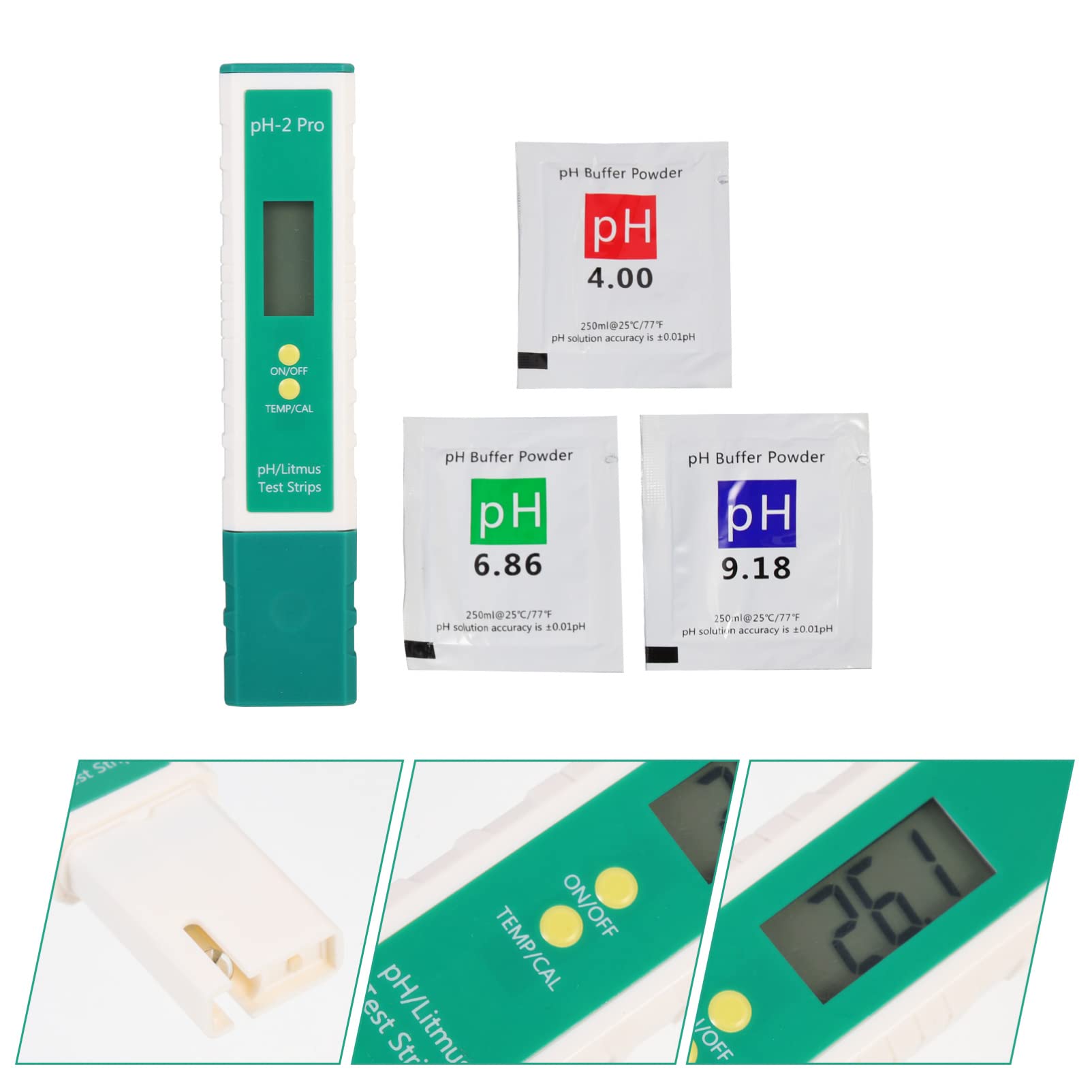 CHILDWEET 1 Set Ph Temperature Test Digital Water Tester Pen for Ph Digital Water Tester Pen for Temperature Digital Ph Tester Pen Ph Tester for Water Fish Tank