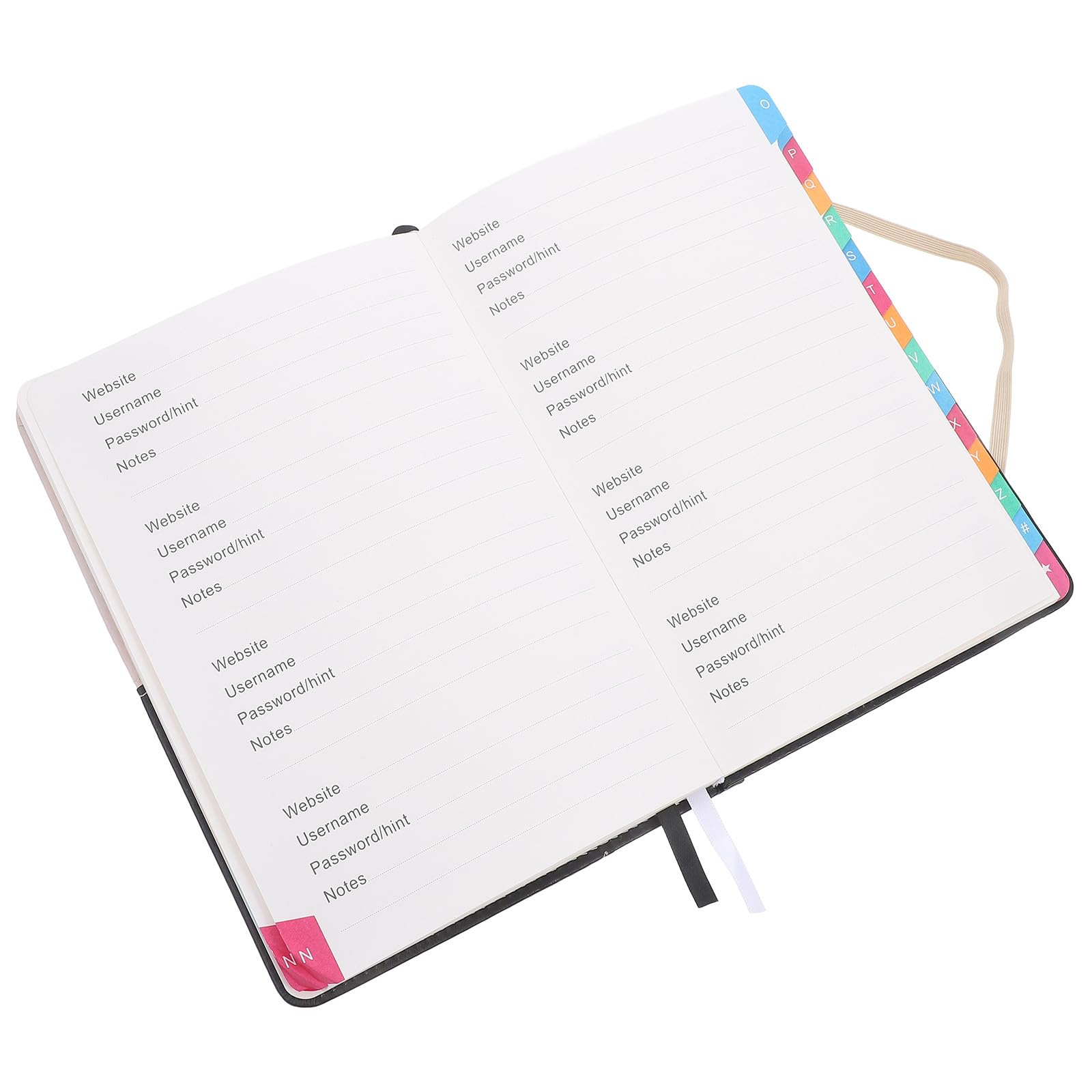 Passwort Speicherbuch A5 mit Buchstaben Register aus Pu und Papier
