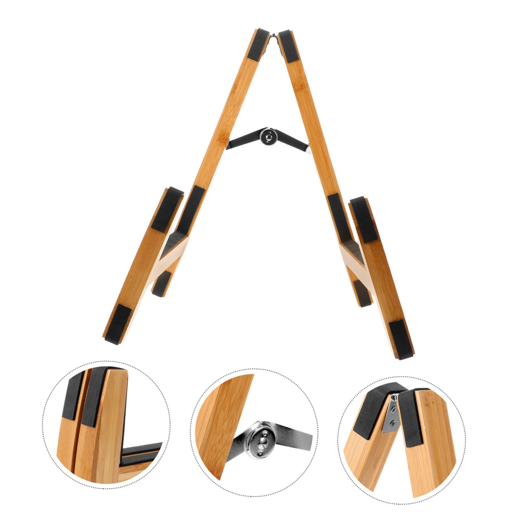 BESTonZON Portachiara da Pavimento in Legno per Chitarra Basso Mandolino Ukulele Violino Supporto Verticale Salvaspazio per Casa e Viaggio