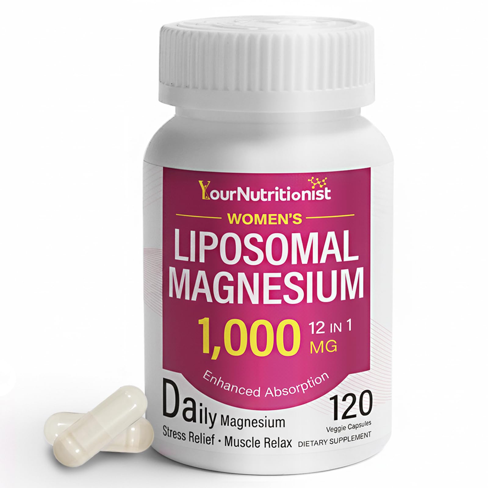 Liposomal Magnesium Complex 1000mg Supplement for Women, Sleep Support