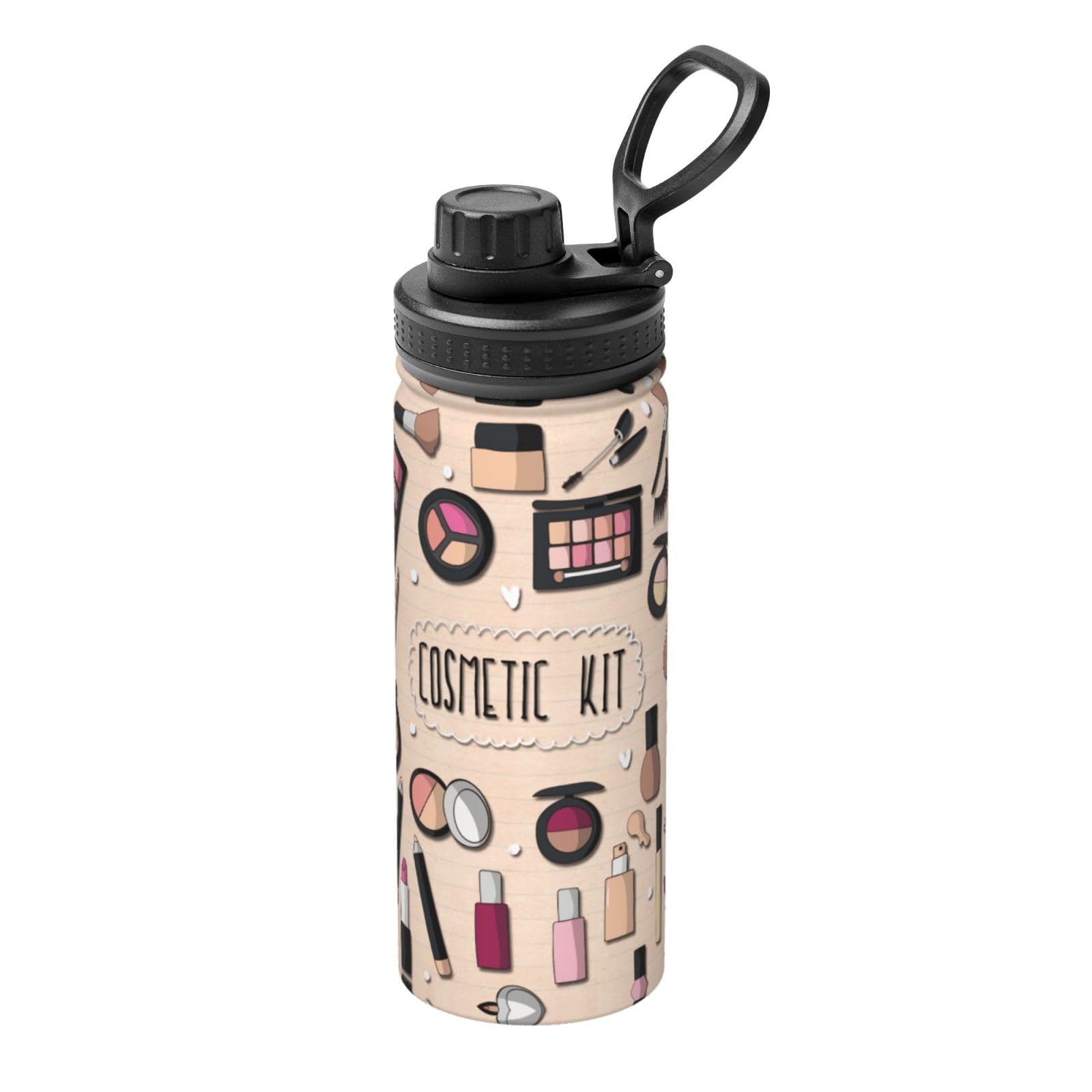 Botella de agua de acero inoxidable de 18 oz Modern Girl Cosmetic para deporte