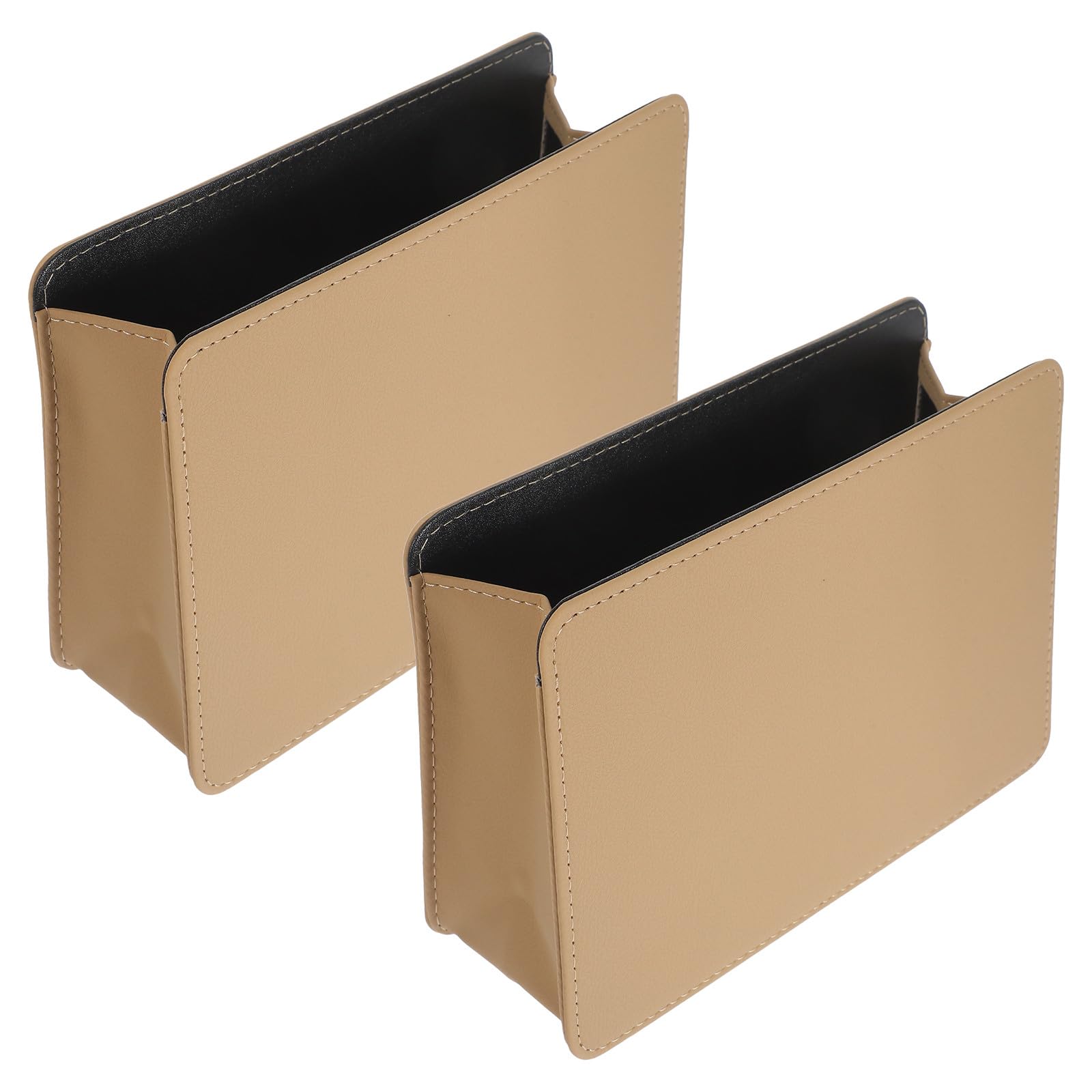 Evite suciedad con estos cubos de basura para coche plegables beige para puerta y asiento 8