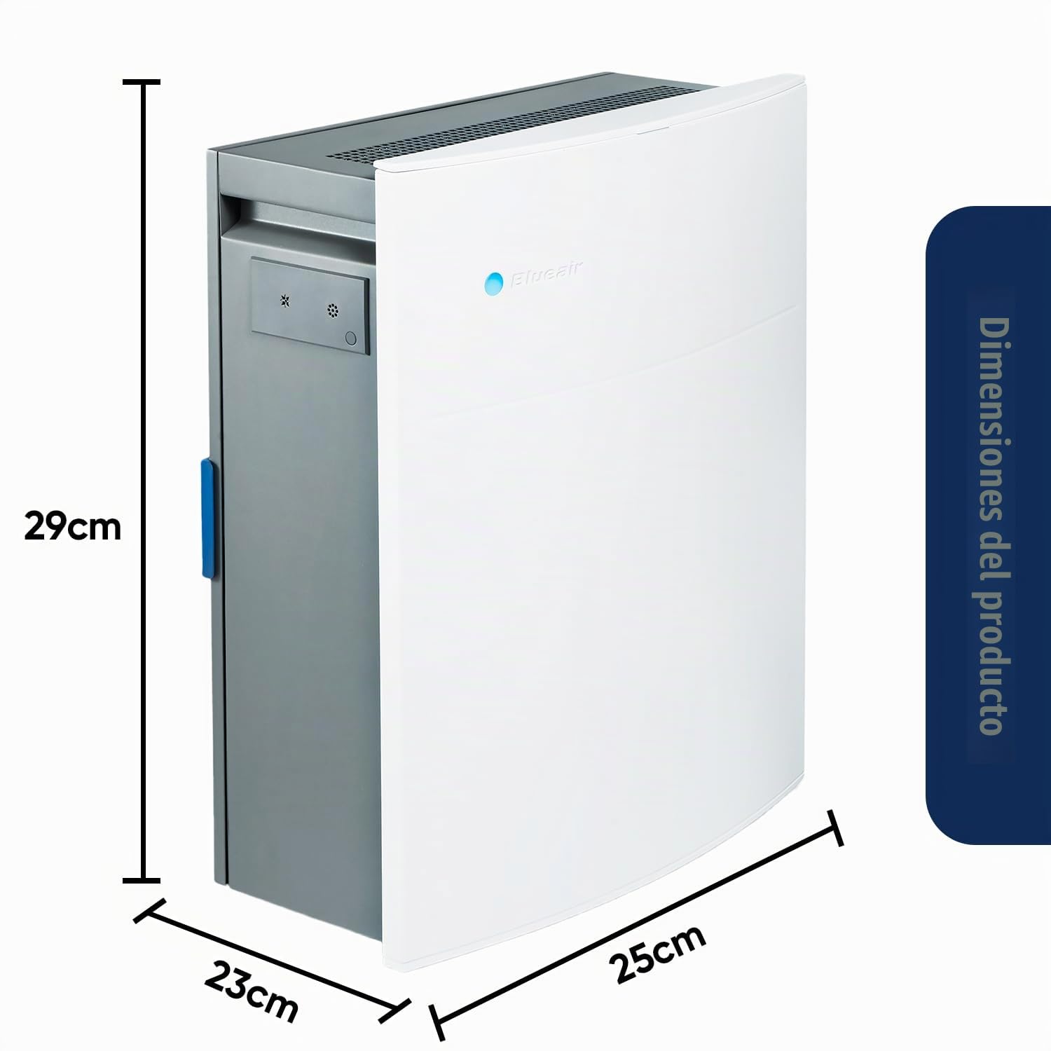 BLUEAIR Classic 280i HEPA Silent Purificador de aire con filtro de partículas para hasta 52m², Blanco