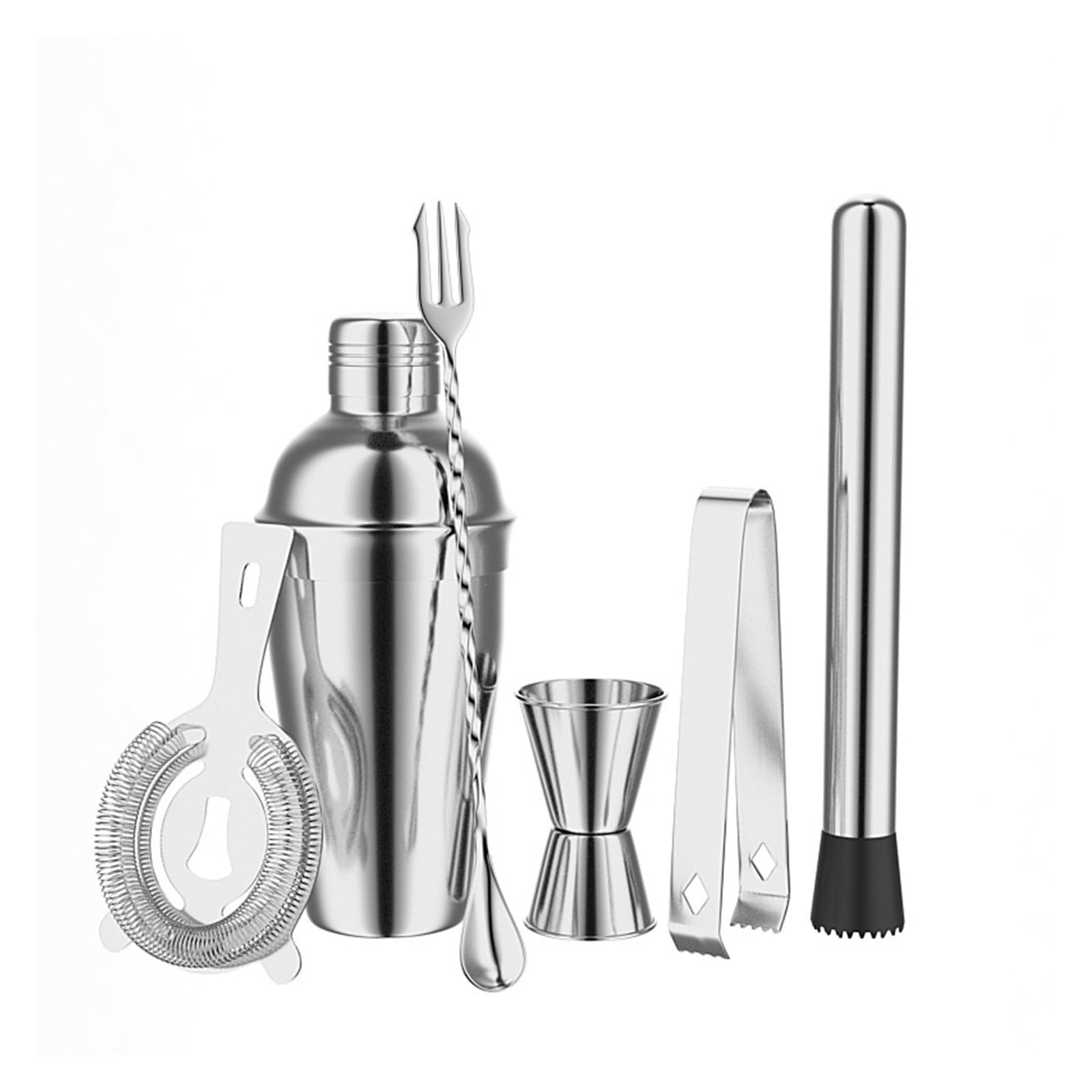 Coctelera de acero inoxidable 550ml, mezclador, barman, bebida, accesorios for Bar(4pcs set)