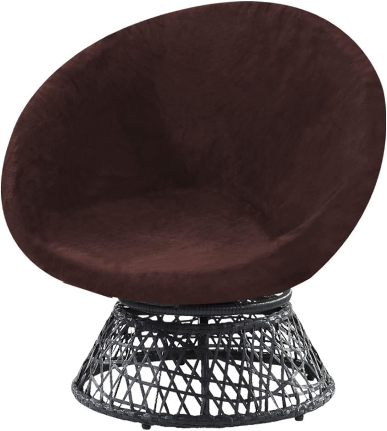 Funda para silla papasan elástica para proteger el cojín circular contra manchas de mascotas