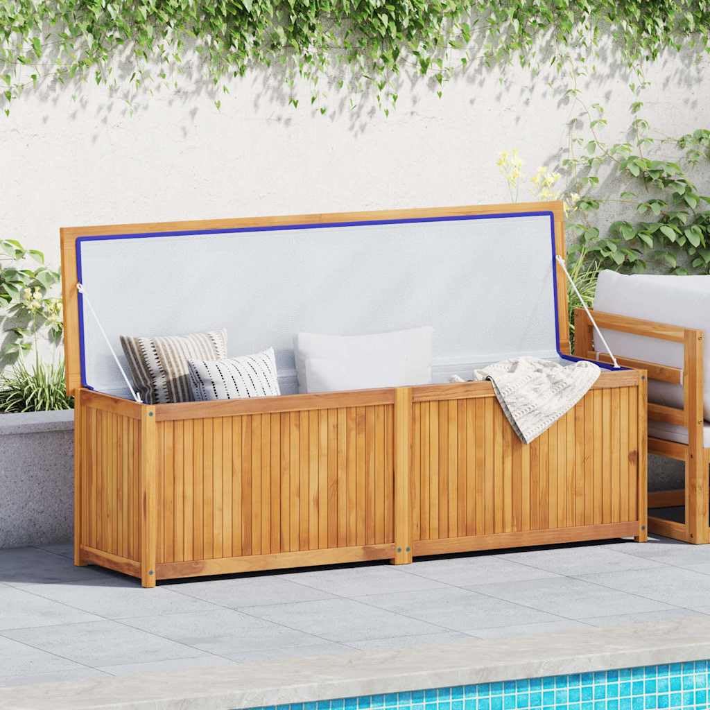 Baúl de jardín Madera Maciza de Teca 175x50x55 cm