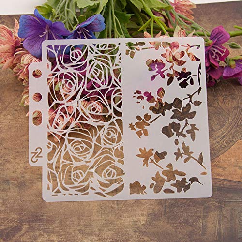 Haven Shop Plantillas para manualidades, plantillas de flores, plantilla de pintura, álbumes de recortes, estampación de álbumes de manualidades Cover