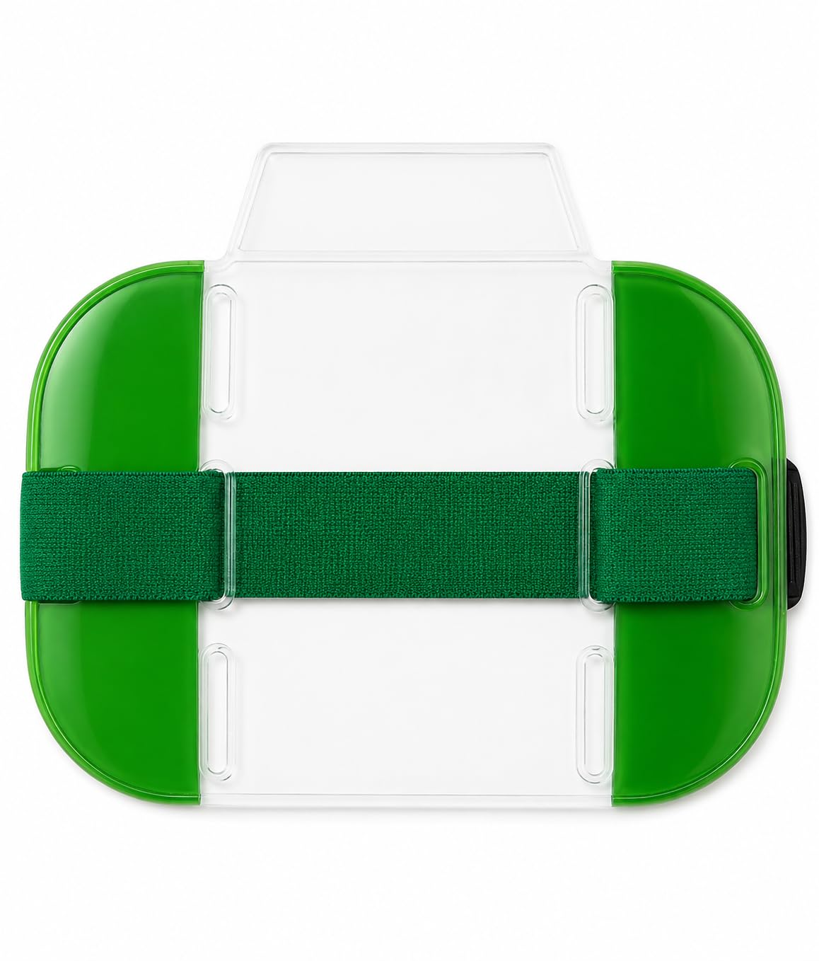 Reflective Security SIA/ID Badge Holder, Adjustable, for ID Cards (10, Green)