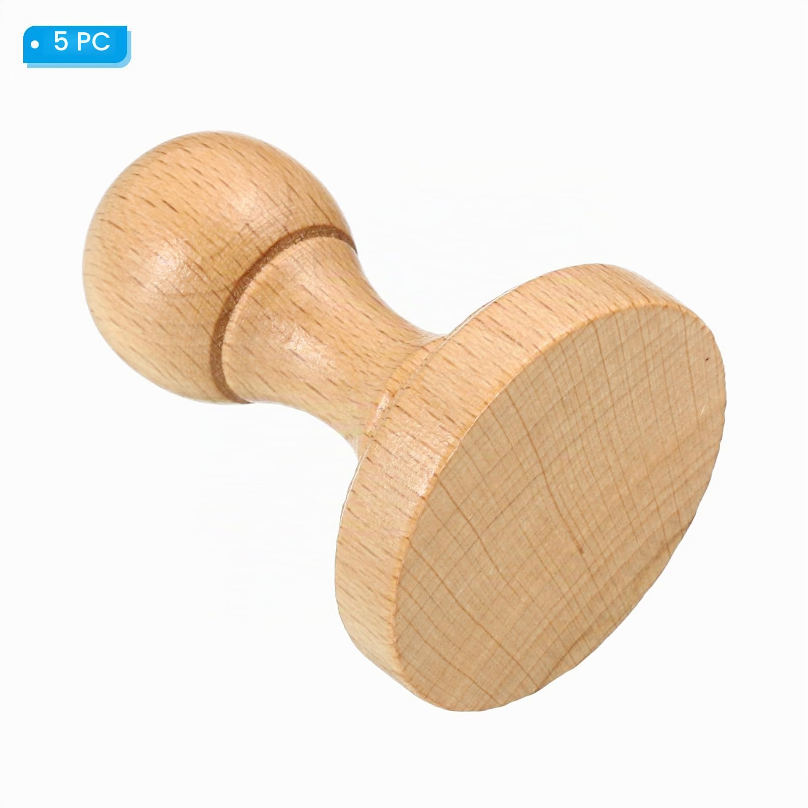 PATIKIL Mango de Madera para Sellos de 45 mm Pack de 5 Pomos de Madera para Sellos Tiradores de Cajón para Crear Sellos Manualidades Scrapbooking Marrón