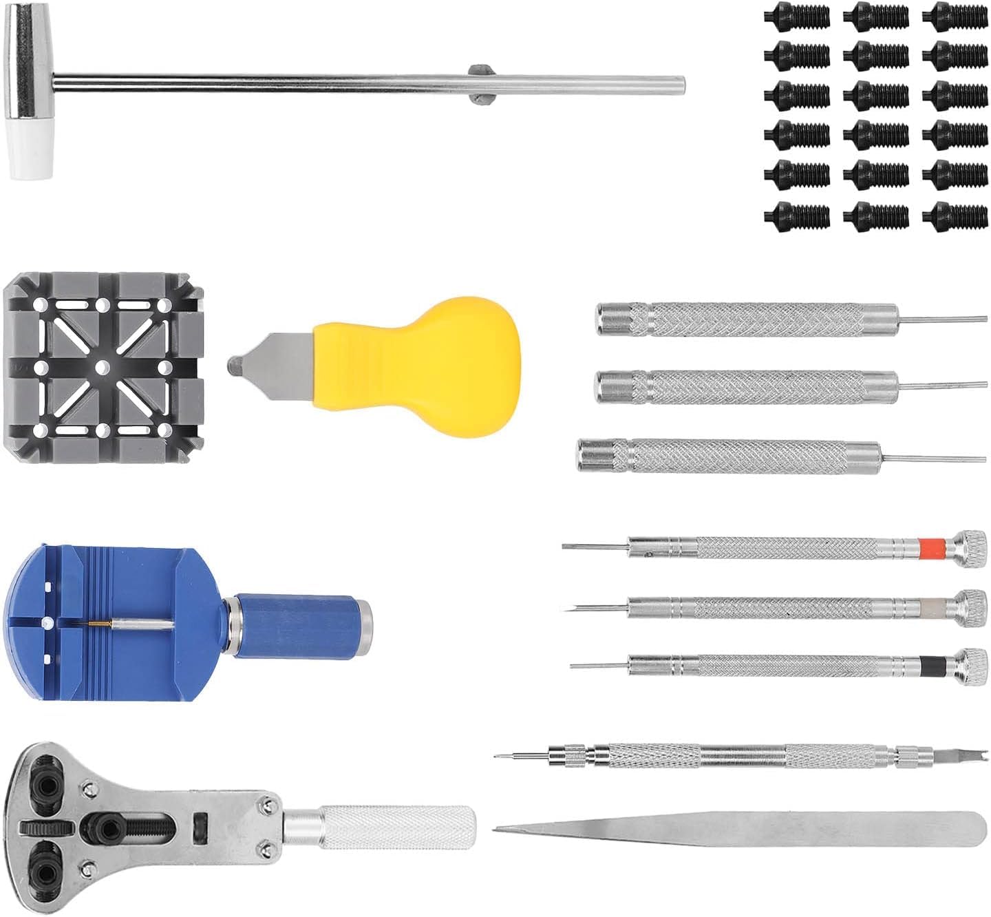 Kit de reparación de Relojes de 14 Piezas para Reparar y reemplazar la batería del Reloj, Kit de Herramientas de reemplazo de batería de Reloj con Bolsa de Transporte de