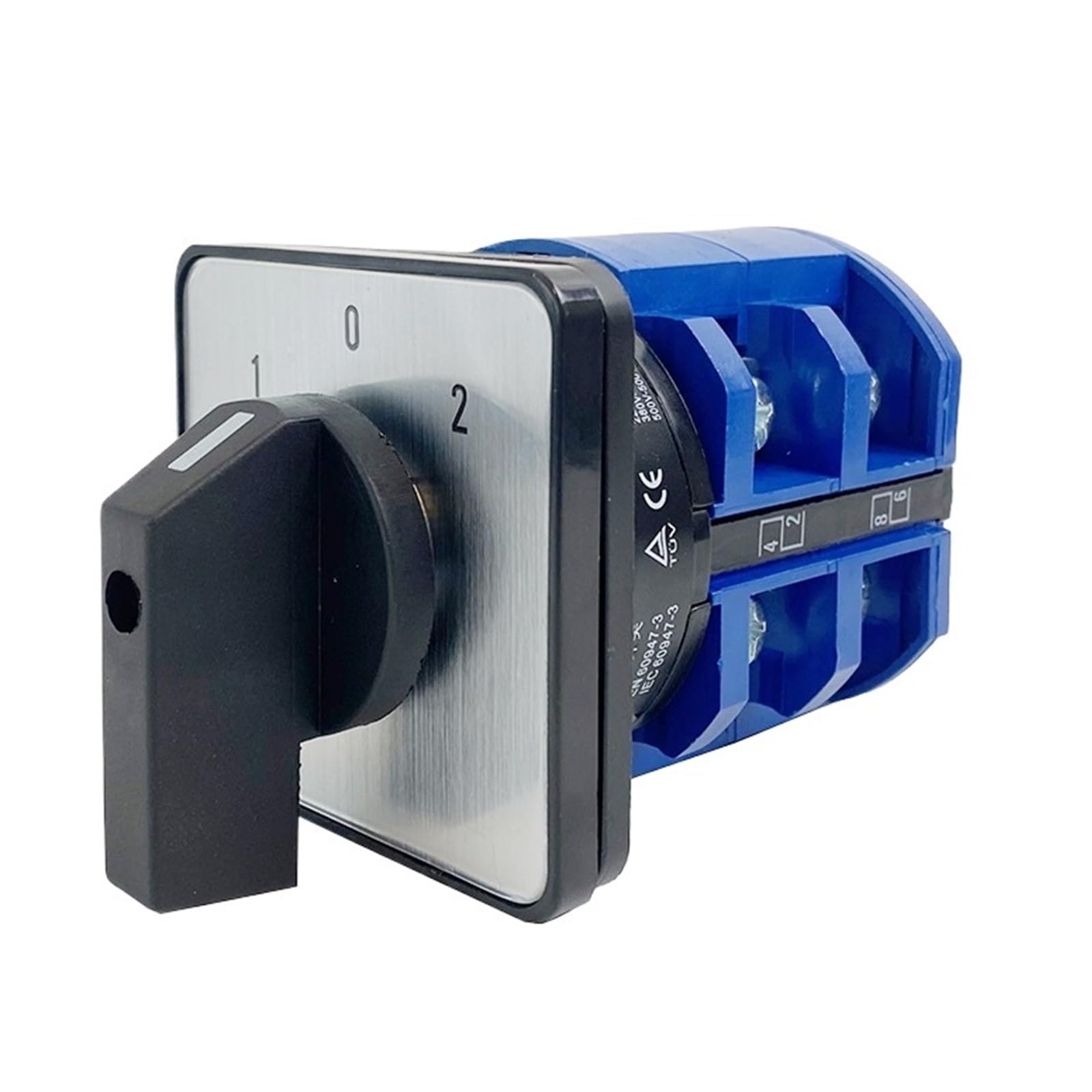 YWZVBSDCS 63A Rail Mounted Universal Selector LW26-63/2 Two Poles Selection Control Circuit Rotary Cam Switch(01234)