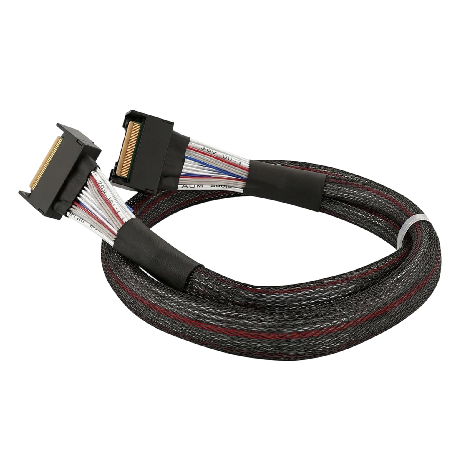 NUEAYMS Cable de datos de servidor SFF-8654 con interfaz MCIO 8X, cable interno de 0, 5 M para transferencia de datos bidireccional en construcciones de hardware de almacenamiento