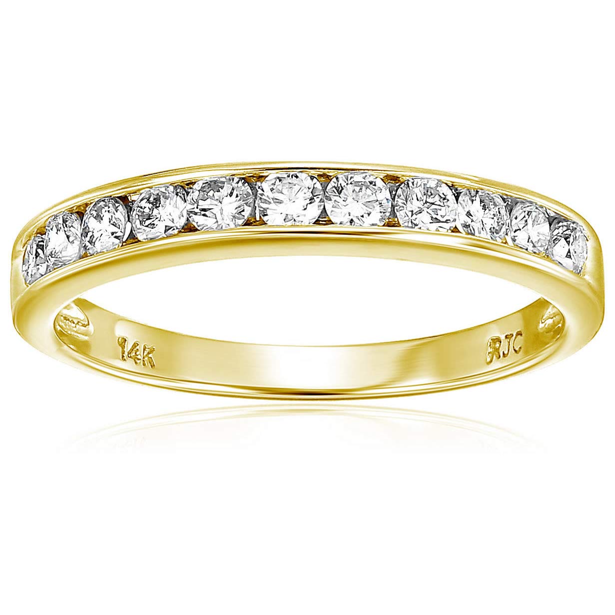 Vir Jewels 1/2 cttw Classic Diamond Wedding Band in 14K Yellow Gold Channel Set