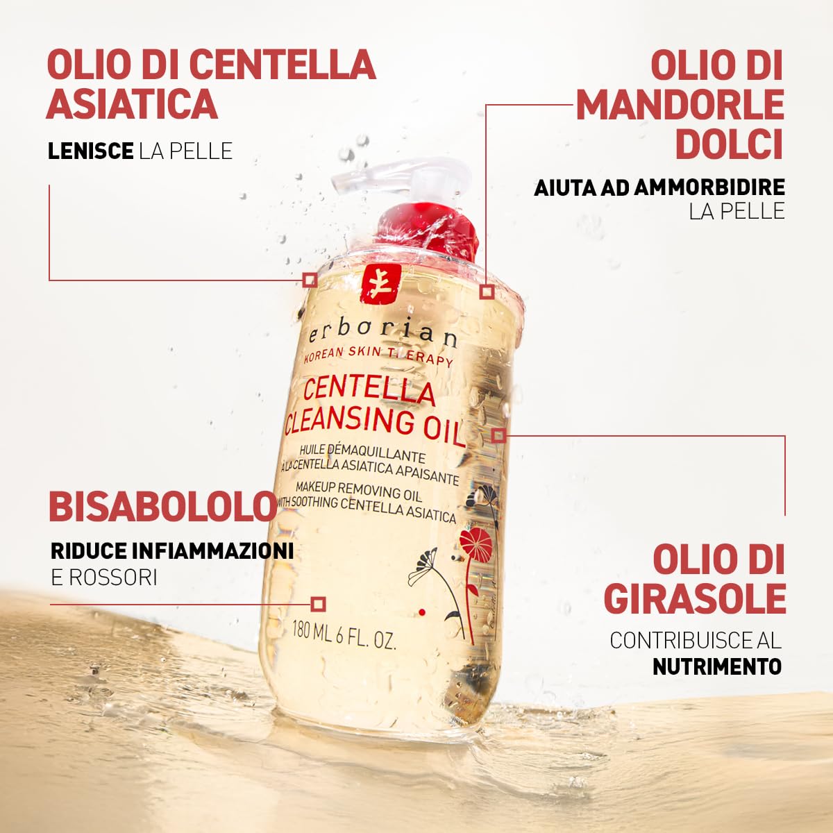 Erborian - Struccante Centella - Struccante Viso Delicato alla Centella Asiatica - Rimuove il Trucco & Nutre - Tutti i Tipi di Pelle - Trattamento Cosmetico Coreano