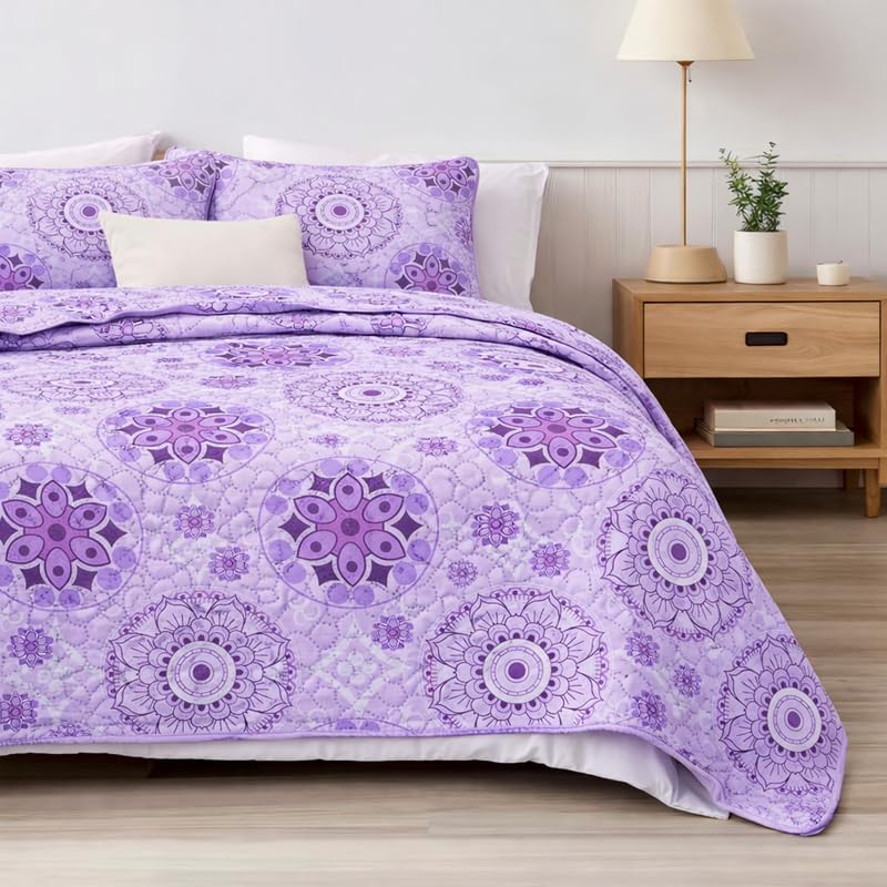 The one home Premium Colcha de Verano Bouti Reversible Cama 150 con 2 Funda 100% Poliéster – Colcha Ligera, Fina, Transpirable y Suave – Cubrecama Multiusos Otoño Primavera Entretiempo