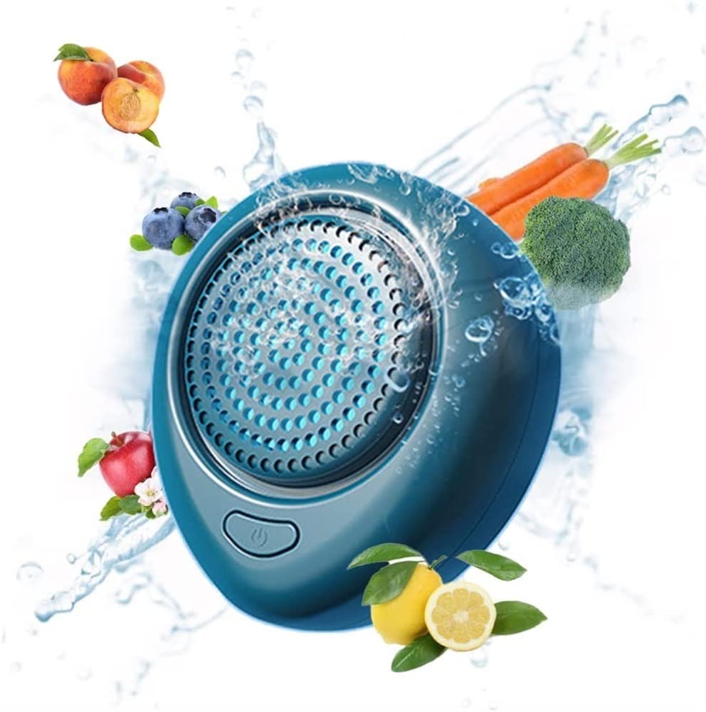 Samnuerly Ultrasonic Capsule Fruit Vegetable Cleaning Sanitizer Washer Machine Veggie Cleaner Portable Wireless Food Sterilizer Aqua Pure Purifier Washing Remover Device Water Gadget Sc10.4