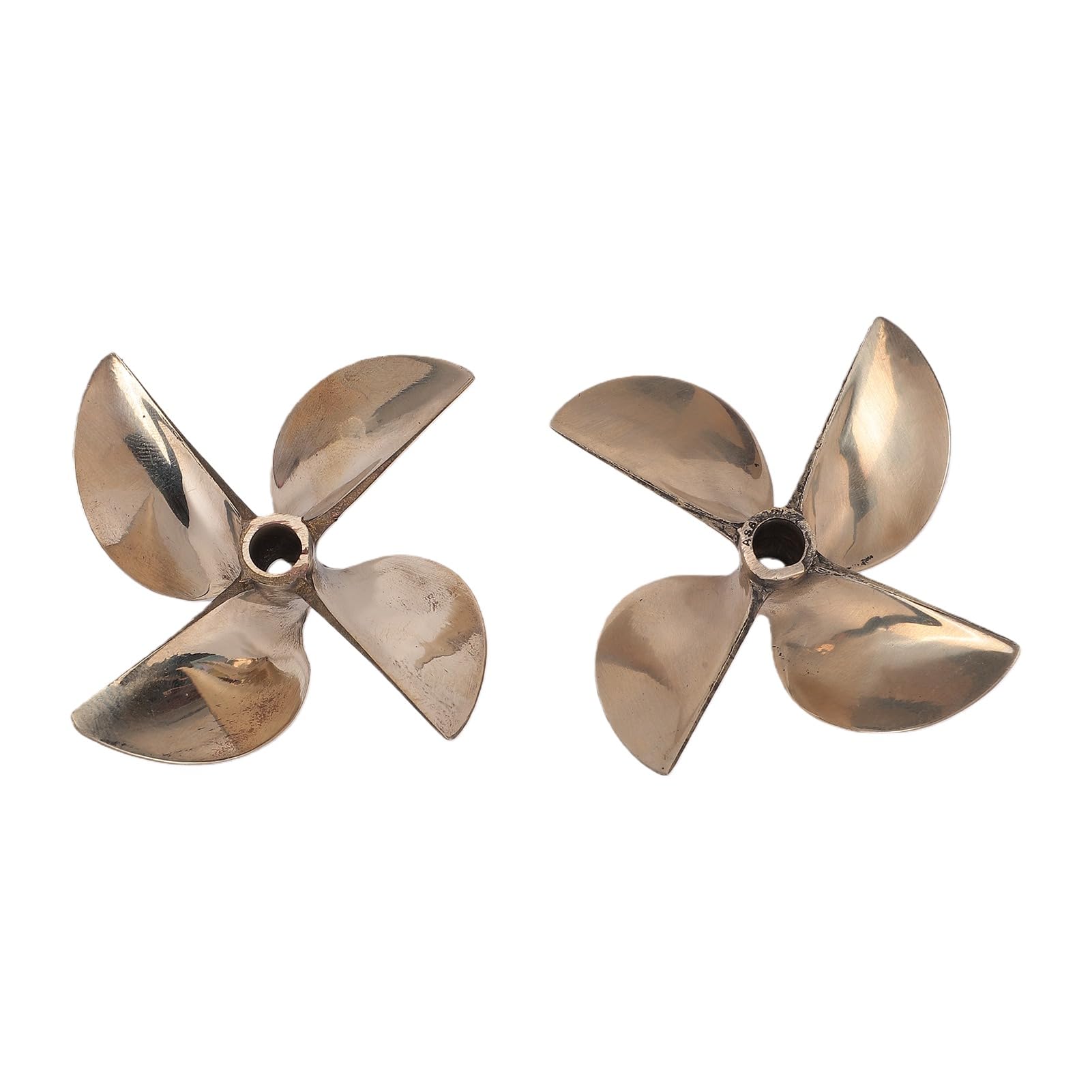 Haofy 2 Stück Messing Schiffspropeller 4 Blatt Propeller, 67 Mm 1,7 Zoll Steigung for RC Boot 836 | Präzise 67 mm Durchmesser, 1,7 Zoll Steigung, 4-Blatt-Design aus Messing