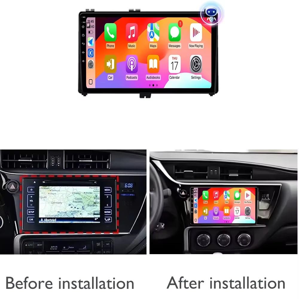 9-calowe radio samochodowe z systemem Android 15 i ekranem dotykowym,GPS,