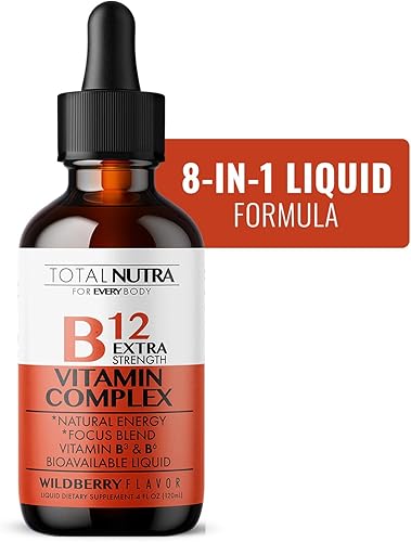 Miniatura 8 de Gotas de vitamina B extra fuertes, vitaminas B B12, B6, B3, veganas y sin OMG, energía instantánea, enfoque y metabolismo con té verde, carnitina y