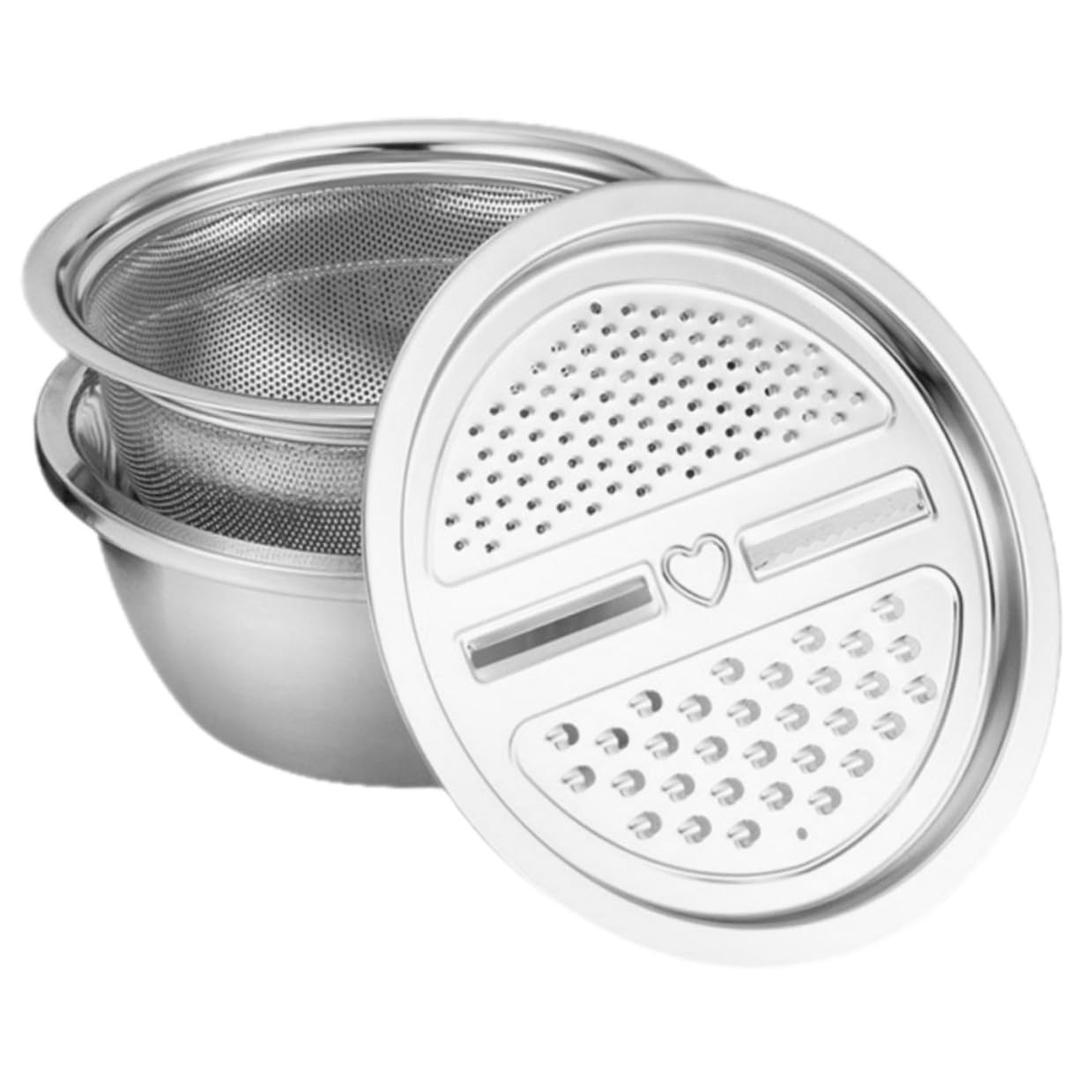 Ustensile la cuisine portable avec râpe multifonction et bac de lavage