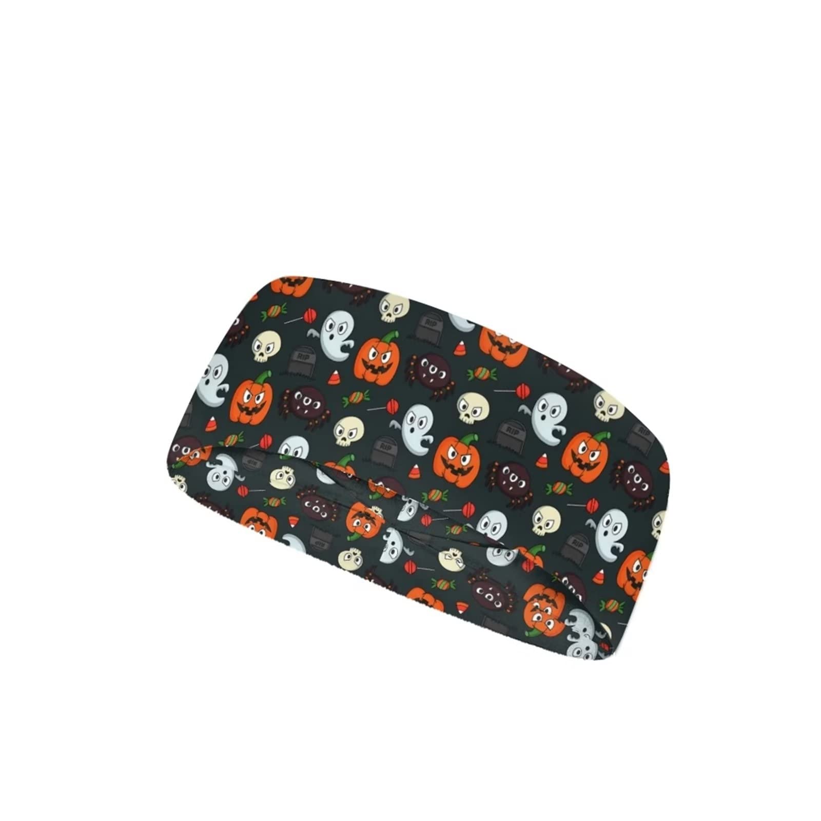 Howilath Halloween Ghost Pumpkin Spider Sugar Skull Designer Unisex Head Sweat Band Fitness Bandana Sports Headscarf-image-3