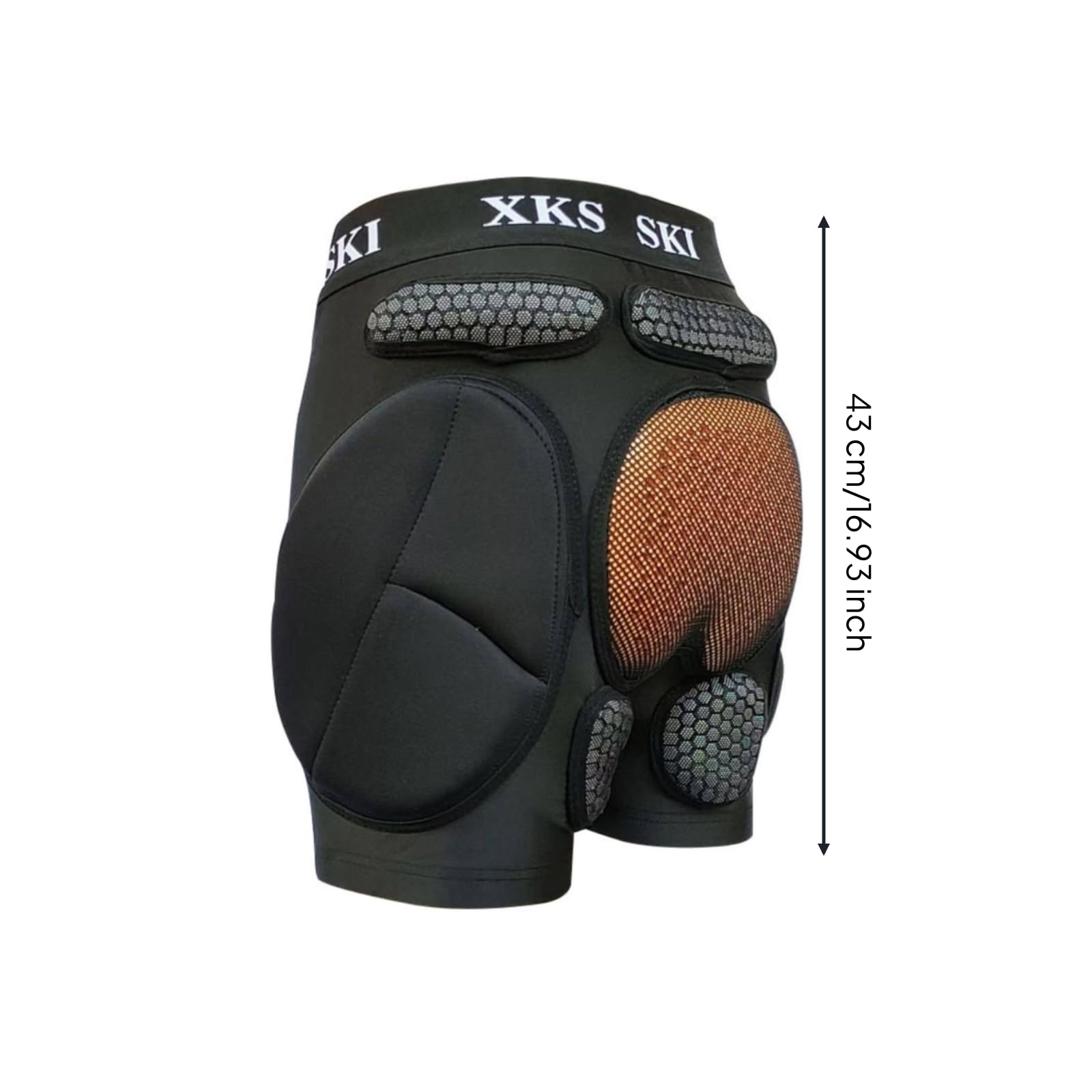Gralara Short Protection avec uillères Extensible Short Protection Rembourré Souple Sécurités Corporelles pour Skieurs