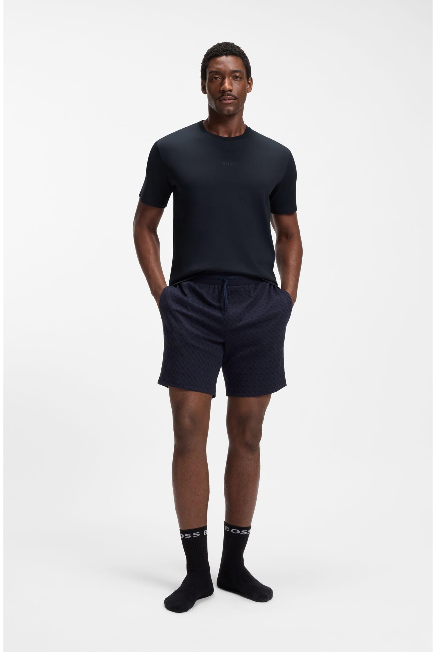 BOSS Herren Relax Short Set Zweiteiliges Pyjama-Set aus Baumwolle
