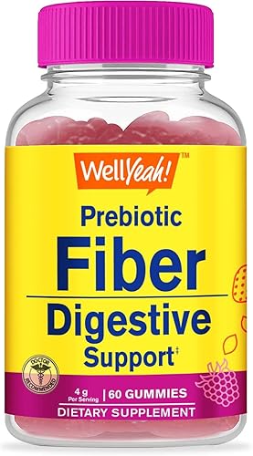 WellYeah Gomitas de fibra prebiótica Apoyo del sistema digestivo, recomendado por médicos, puede ayudar a aliviar el estreñimiento Apto para