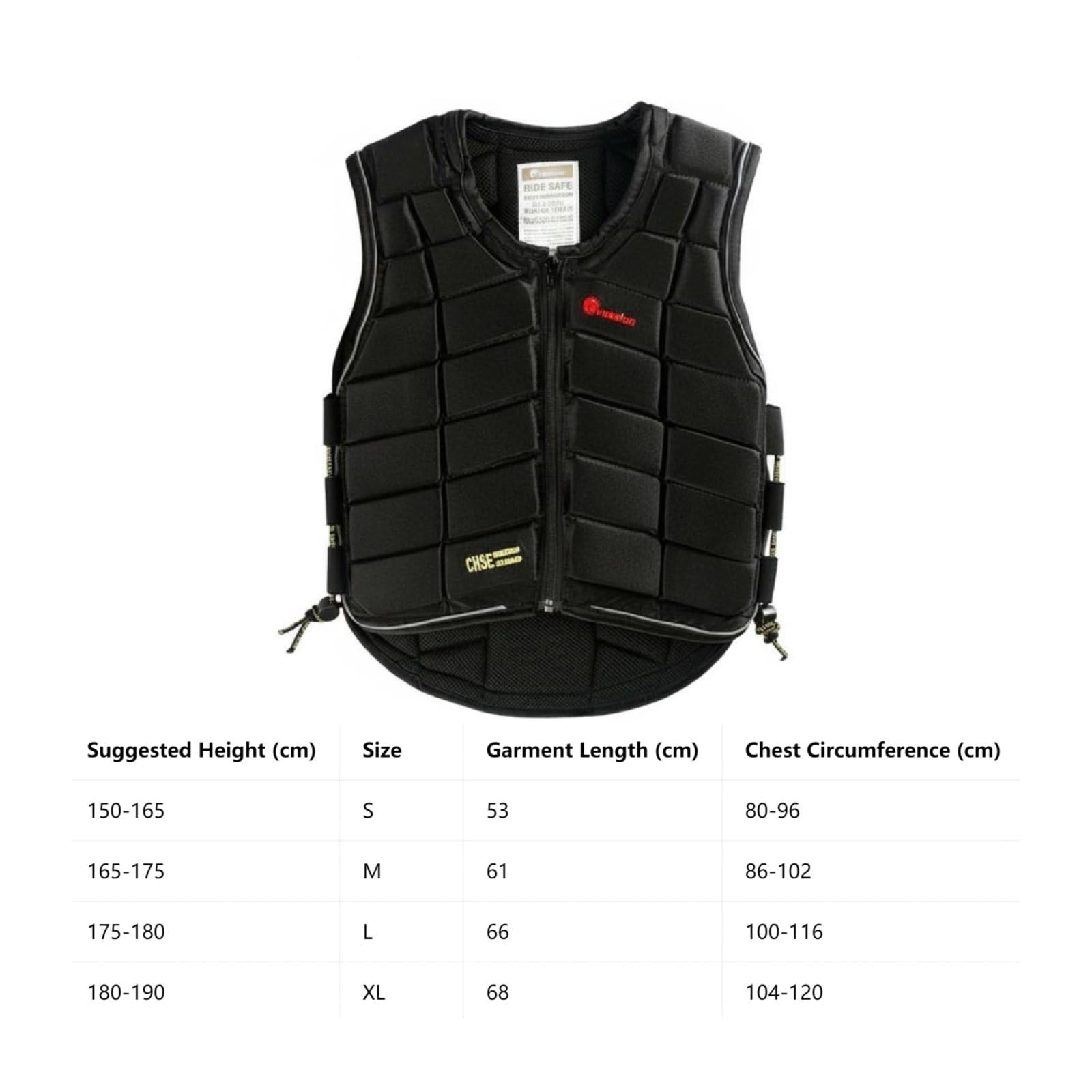 Baoblaze Chaleco de Ecuestre Chaleco Protector Chaleco de Equitación Protector de Torso Protector para Montar con Diseño Reforzado Que Distribuye Impactos y