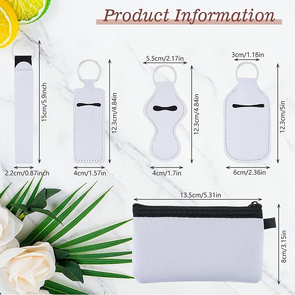 Set da 25 pezzi con pochette da polso a sublimazione per , , astuccio per trucco, per regali fai da te, Foto a colori