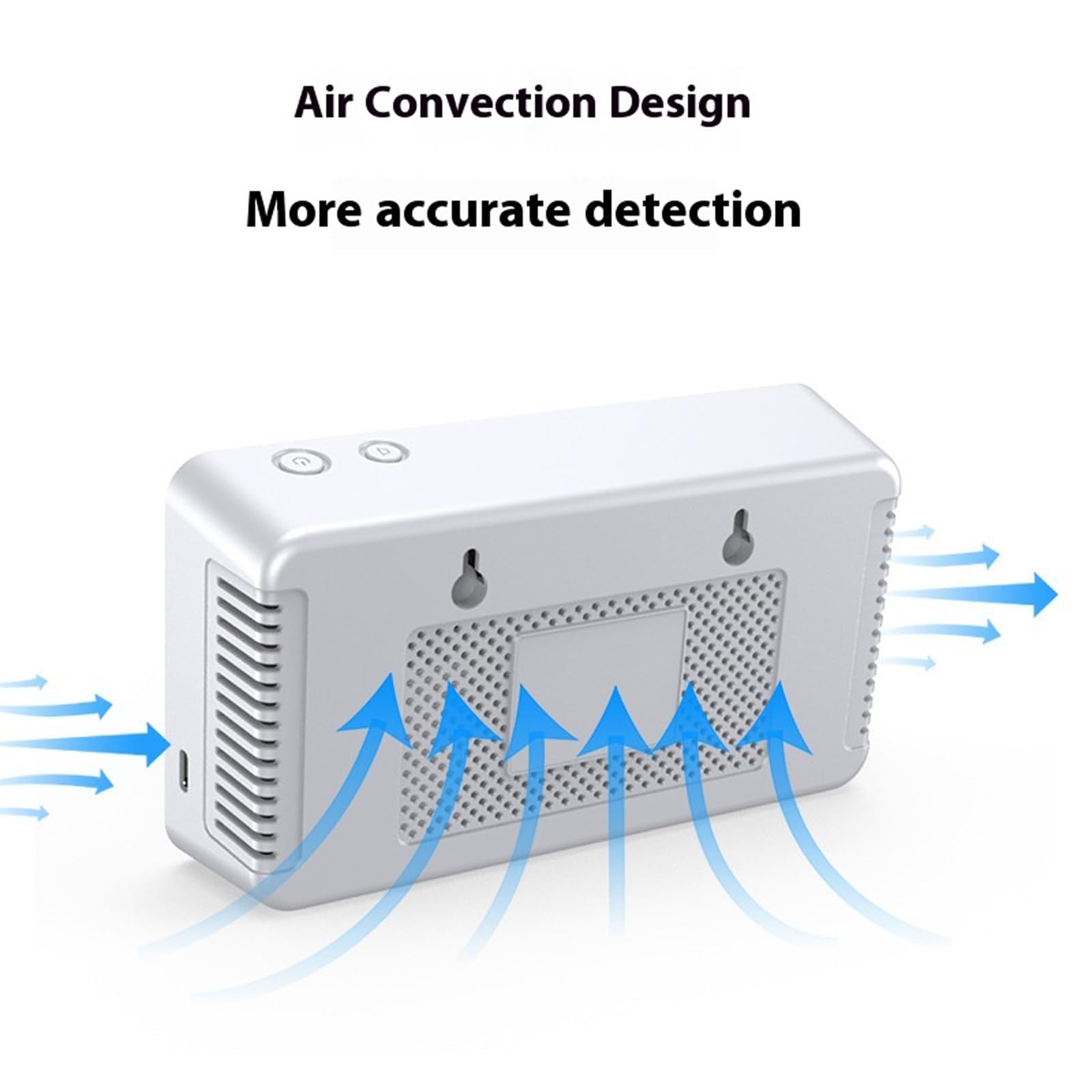 Detectores de CO2 montados en la pared mejorados, diseño simple, monitorea la temperatura y los niveles de dióxido de carbono para oficina en casa