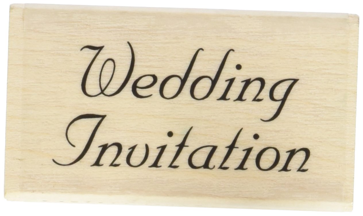 Art Stamps FL32 22 x 47 mm Wedding Invitation Fun Stamp, Black