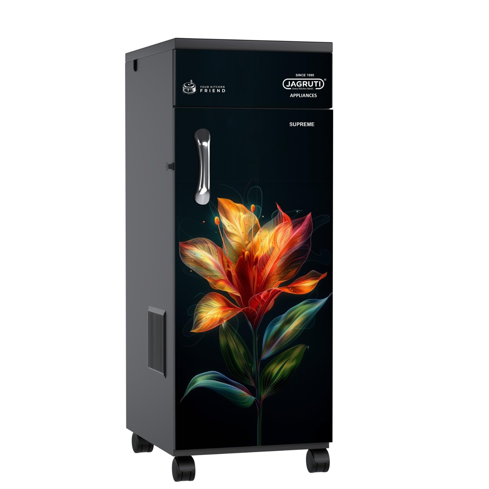 Jagruti Supreme (Abstract Leaf) 5KG Model with Mirror Finished Front Door Fully Automatic Attachakki (Domestic Flourmill)-image-21